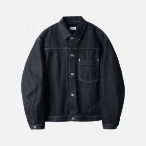 러프사이드 rough side Drape Denim Jacket One Washed