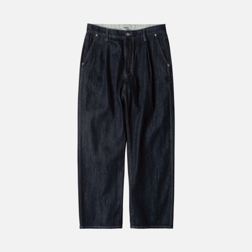 러프사이드 rough side Drape Denim Pants One Washed