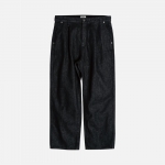 러프사이드 rough side  Drape Denim Pants Black