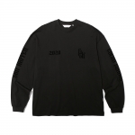 페치 페치선데이 fetch sunday FLOCKED  L/S T-SHIRT BLACK