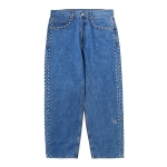 페치 페치선데이 fetch sunday STUDDED WIDE DENIM PANTS BLUE