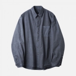 러프사이드 rough side  Sponge Dyeing Shirt Navy