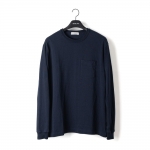 아워셀브스 ourselves Slub Cotton Long Sleeve Navy