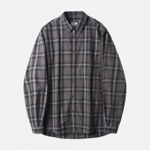 러프사이드 rough side Primary Shirt Charcoal Check