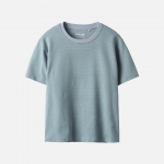 Women 러프사이드 rough side Soft Stripe 1/2 T-Shirt Evergreen