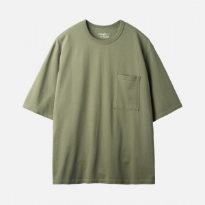 러프사이드 rough side Primary Half Sleeve Dusty Olive