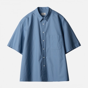 러프사이드 rough side Primary Half Shirt Blue Stripe