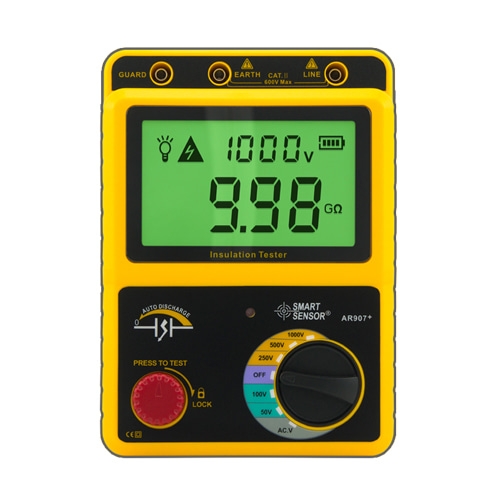 절연저항측정기 AR907+ Rated Voltage 50,100,250,500,1000V