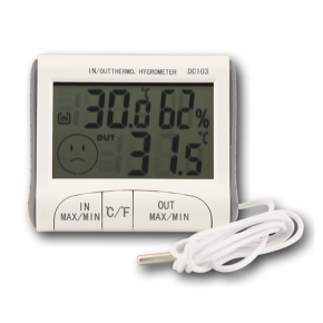 부착형 온습도계 DC103 -10~50C(IN) -50~90C(OUT), 10~99%RH