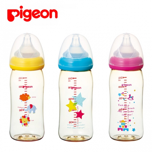 Pijion 피죤(더블하트) 모유실감 젖병 240ml 3종 택1(애니멀/별/토이)