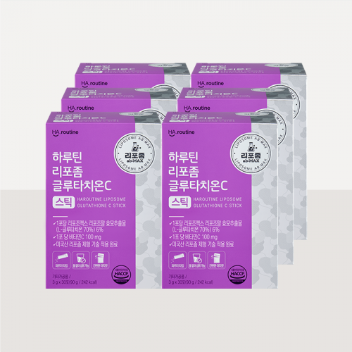 하루틴 리포좀 공법 글루타치온C 스틱 6박스 (총180포) 인지질 코팅