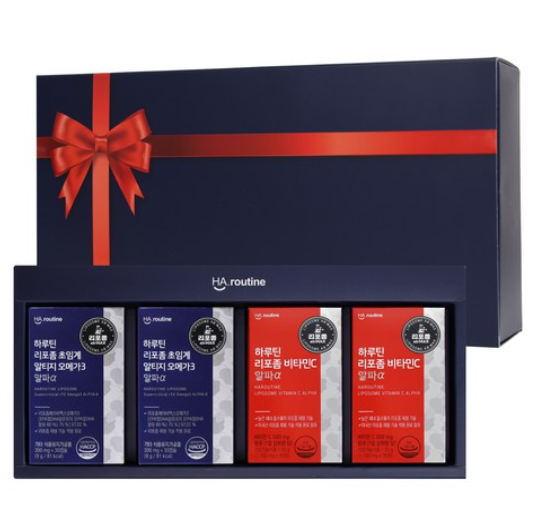 [선물세트] 리포좀 비타민C 알파 x 60정(2개월)+리포좀 초임계 알티지 오메가3 알파 x 60캡슐(2박스)