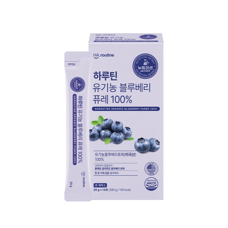 하루틴 유기농 블루베리 퓨레 100% 1박스