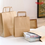 BM 종이쇼핑백 크라프트 플랫 22x9x28 / 100장 [소매]