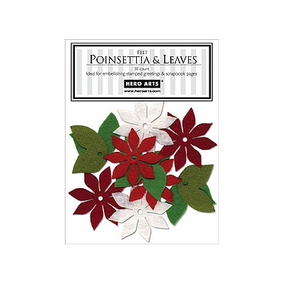 펠트 포인세티아 꽃잎(Felt Poinsettia and Leaves)