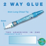 [수성글루] 2 웨이 글루 펜 (4 mm)2-Way Glue Pen Chisel-Tip
