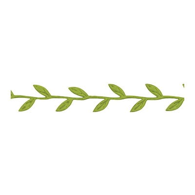 공예용 사틴 섬유리본 미니나뭇잎 그린 2M