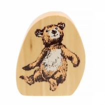 숲의 스탬프 시리즈 – 앉아 있는 아기곰