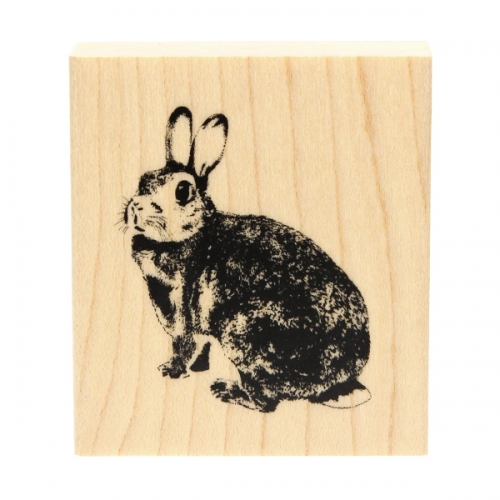 야생동물 스탬프 - 토끼(옆모습)