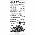 [클리어] Happy Words Stamp Set
