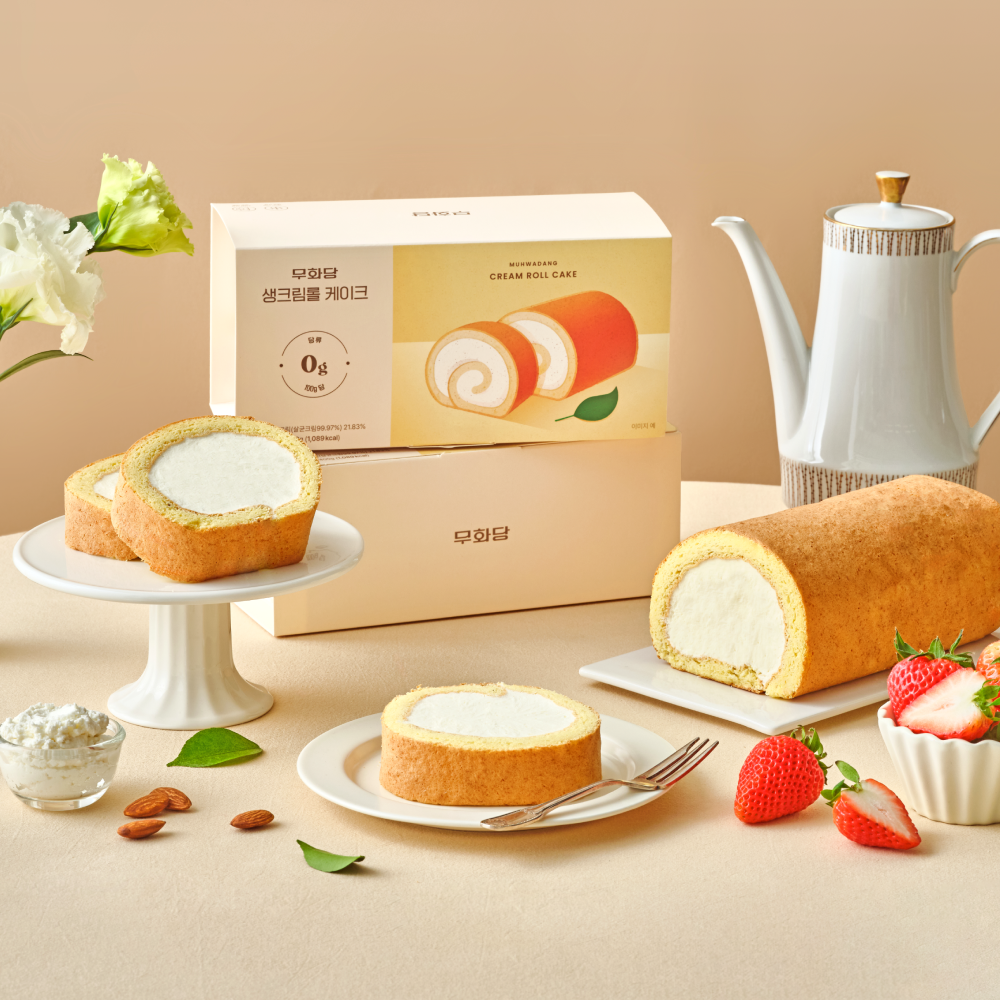 [신제품] 무화당 저당 생크림롤 롤케이크