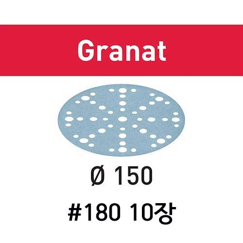 샌드페이퍼 STF D150/48 P180 GR/10 10장 (575158)