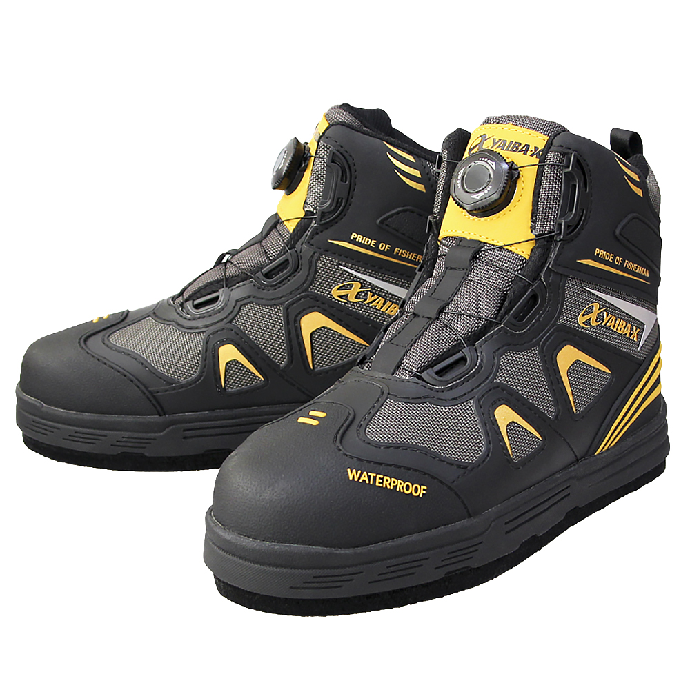 야이바엑스 갯바위 펠트화 옐로우 KYFS-04 스파이크 낚시신발 낚시화 갯바위신발