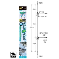 우럭 2단 어피채비 엉킴 방지 십자구슬 좌대 선상 채비