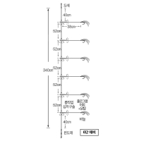 해동 우럭채비 닭털 침선 카드채비 HA-4015