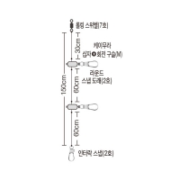 해동 피나투라 한치 채비 이카 메탈리그2 3단 HA-1435