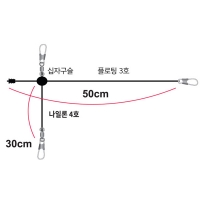 루웍스 백갑이 갑오징어채비 킬러채비 가지줄 먼바다용