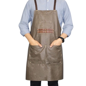 캔버스 방수 코팅 앞치마 수산시장 횟집 식당 카페 목공 작업 캠핑 소가죽 끈