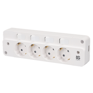 절전형 노출 콘센트 개별 스위치 4구 멀티탭 전기 배선