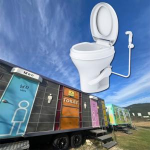 행사장 물절약 변기 축제장 박람회 비상 재난 현장 이동식 화장실 페달 양변기 A타입