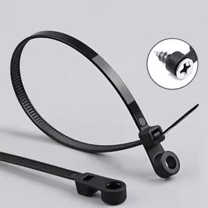 마운터블 헤드타이 나사 고정 케이블타이 100개 전선정리 찍찍이 타이밴드