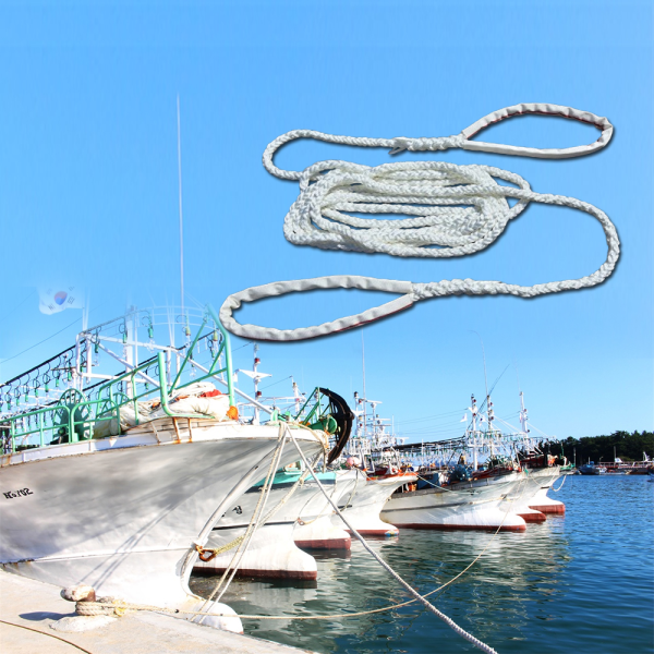 계선용 8연 로프 나일론 밧줄 아이가공 보트고정 무어링 닻줄