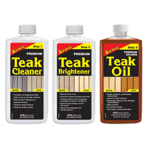 티크 케어 키트 클리너 브라이트너 티크 오일 보트 가구 목재 오일스테인 STEP1,2,3