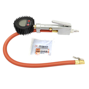 국산 디지털 타이어 게이지 집게형 공기압 측정 에어 주입 과압 배출기능