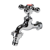 국산 수도 꼭지 원터치 커플링 십자 수전 발코니 밸브