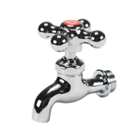 국산 수도 꼭지 원터치 커플링 십자 수전 발코니 밸브