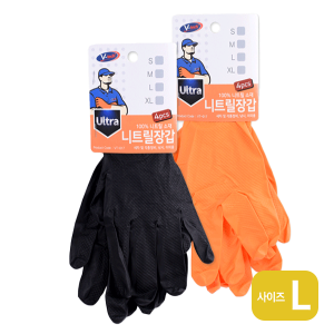 그립파즈 246 블랙 니트릴 고무 장갑 7.5g 4매