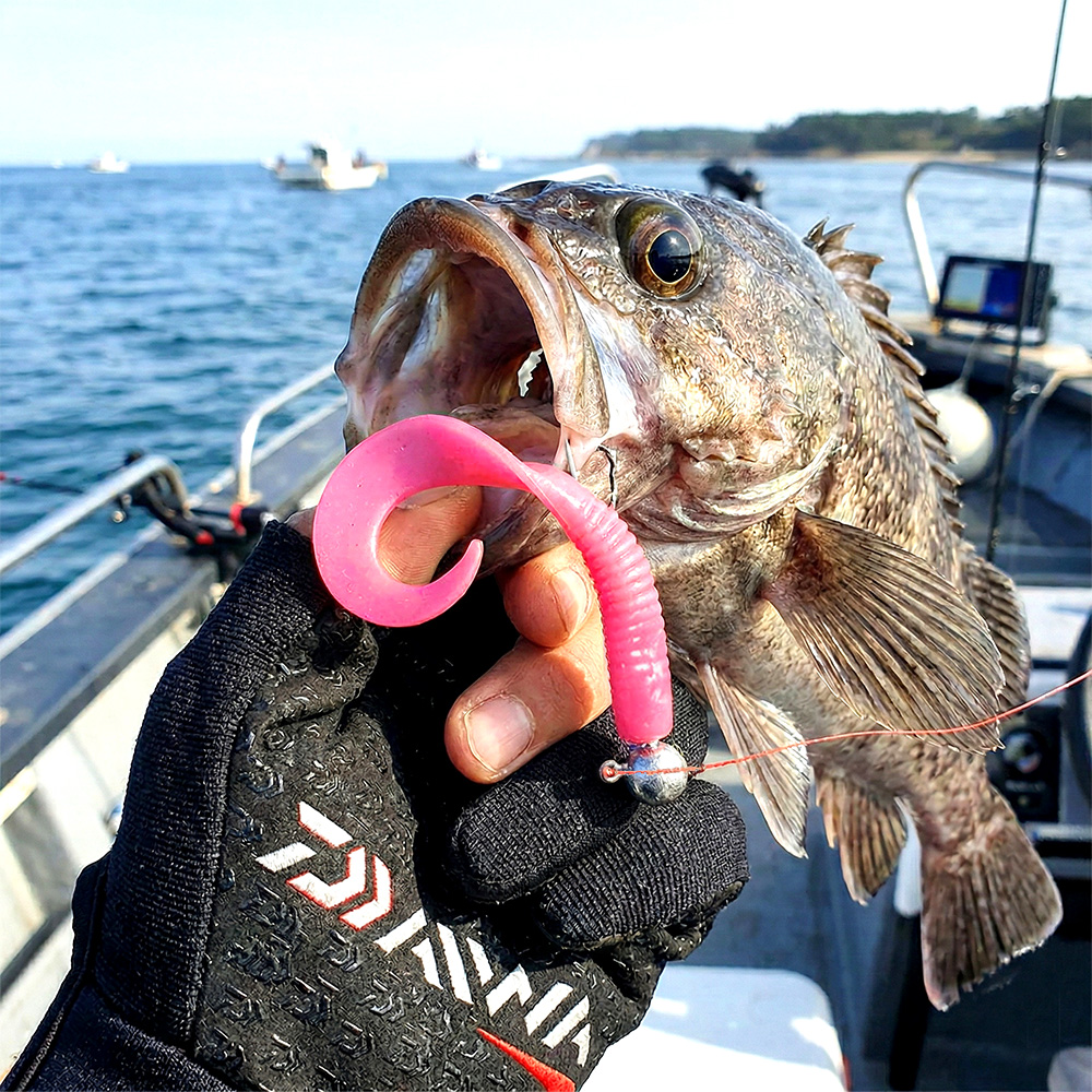 다미끼 와우그럽 그럽웜 농어 광어 우럭 볼락 배스 웜 10cm(4인치)