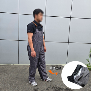 가벼운 겹바지 우비 이중바지 습기방지 우의 비옷 어부용 멜빵 작업복
