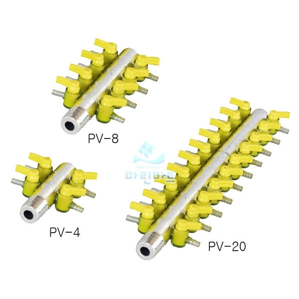 저압분지 저압분기관 수족관 산소 에어 밸브 8mm 4-20구