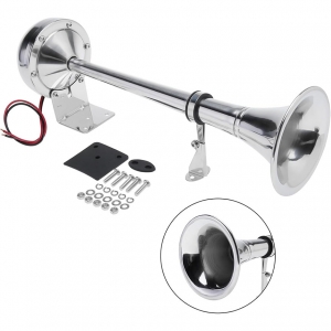스텐 싱글 전자 혼 보트 트럭 트럼펫 기적 경적 나팔 크락션 12V