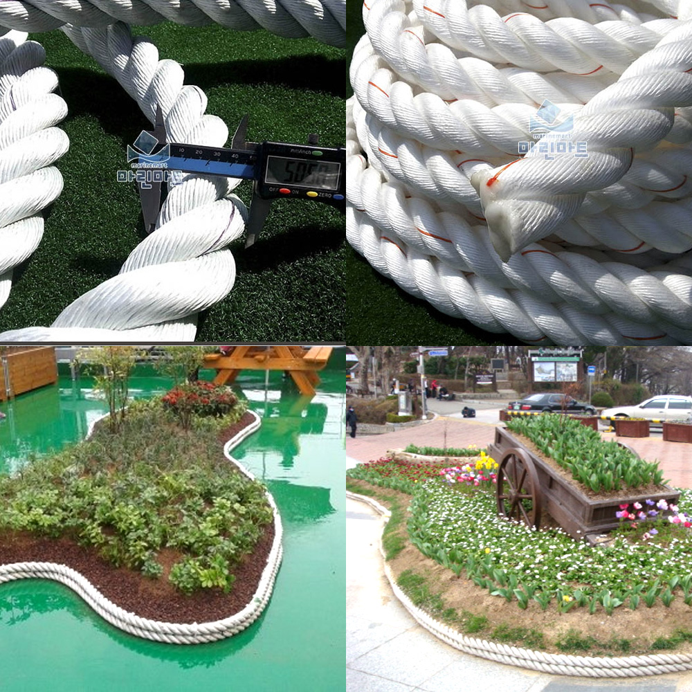 조경로프 3연 절단판매 화단 조경 산책로 경계 밧줄 동아줄 42mm-60mm