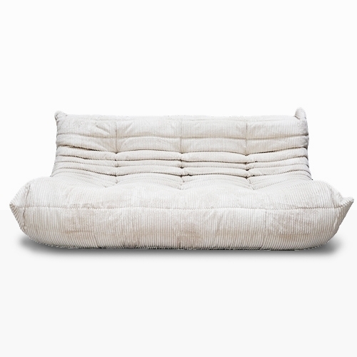 [Ligne Roset] Togo Sofa 3 Seater / Creme / Fabric