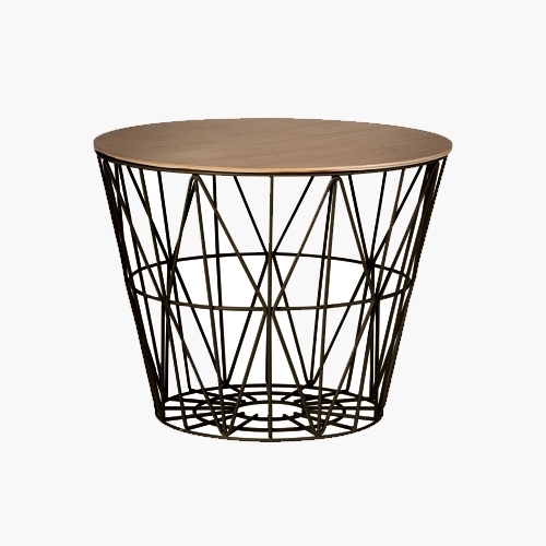 [Ferm Living] Wire Basket Medium / Smoked Oak