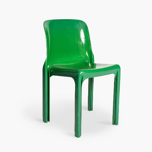 Selene Chair by Vico Magistretti / Green