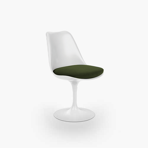 Tulip Armlesschair (Green / White Shell)